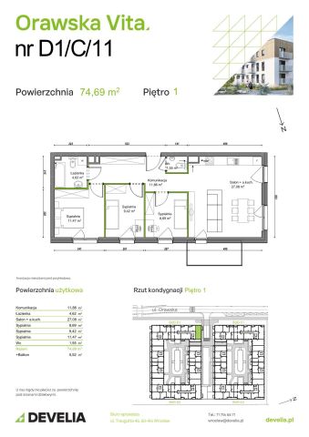 Mieszkanie 4-pokojowe Wrocław Ołtaszyn, ul. Orawska. Zdjęcie 8