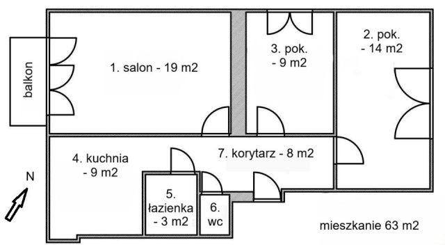 Mieszkanie 3-pokojowe Radomsko Centrum, ul. Lipowa. Zdjęcie 1