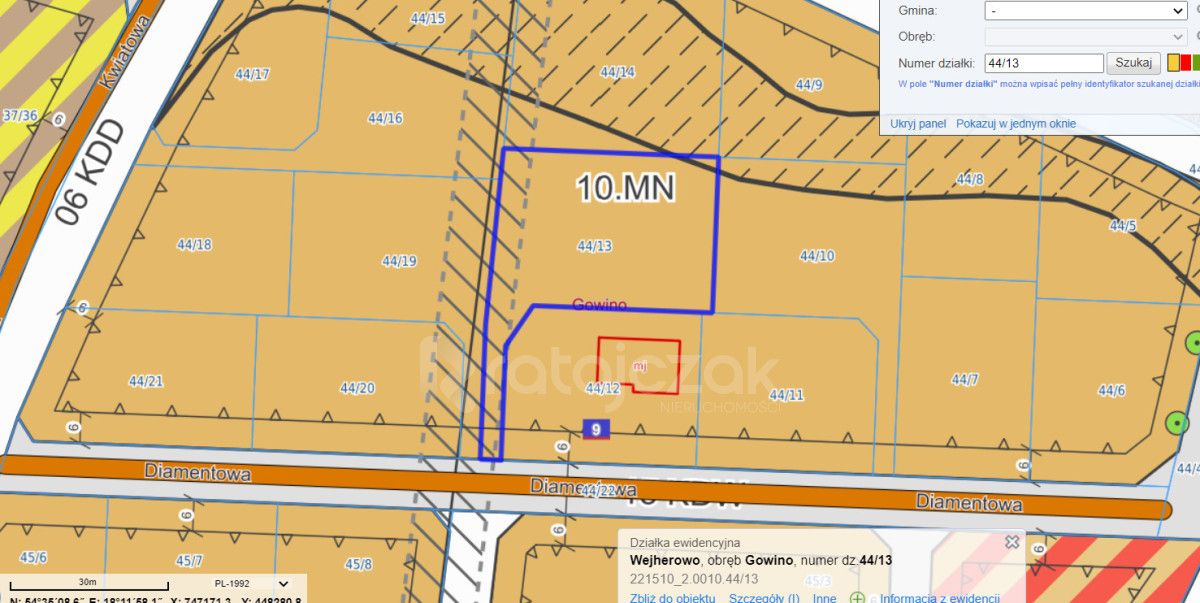 Działka budowlana Gowino, ul. Diamentowa. Zdjęcie 12