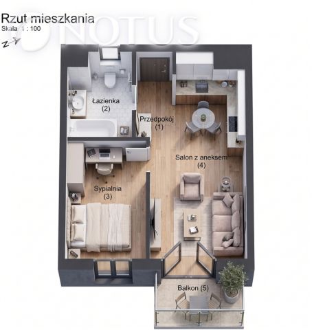 Mieszkanie 2-pokojowe Gliwice, ul. Jerzego Bajana. Zdjęcie 2