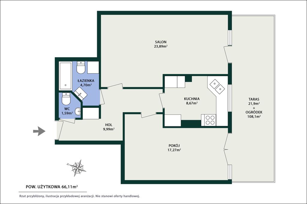 Mieszkanie 2-pokojowe Warszawa, ul. Geodezyjna. Zdjęcie 14