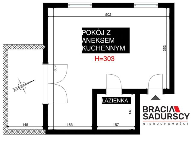 Mieszkanie 1-pokojowe Kraków Krowodrza, ul. Racławicka. Zdjęcie 3