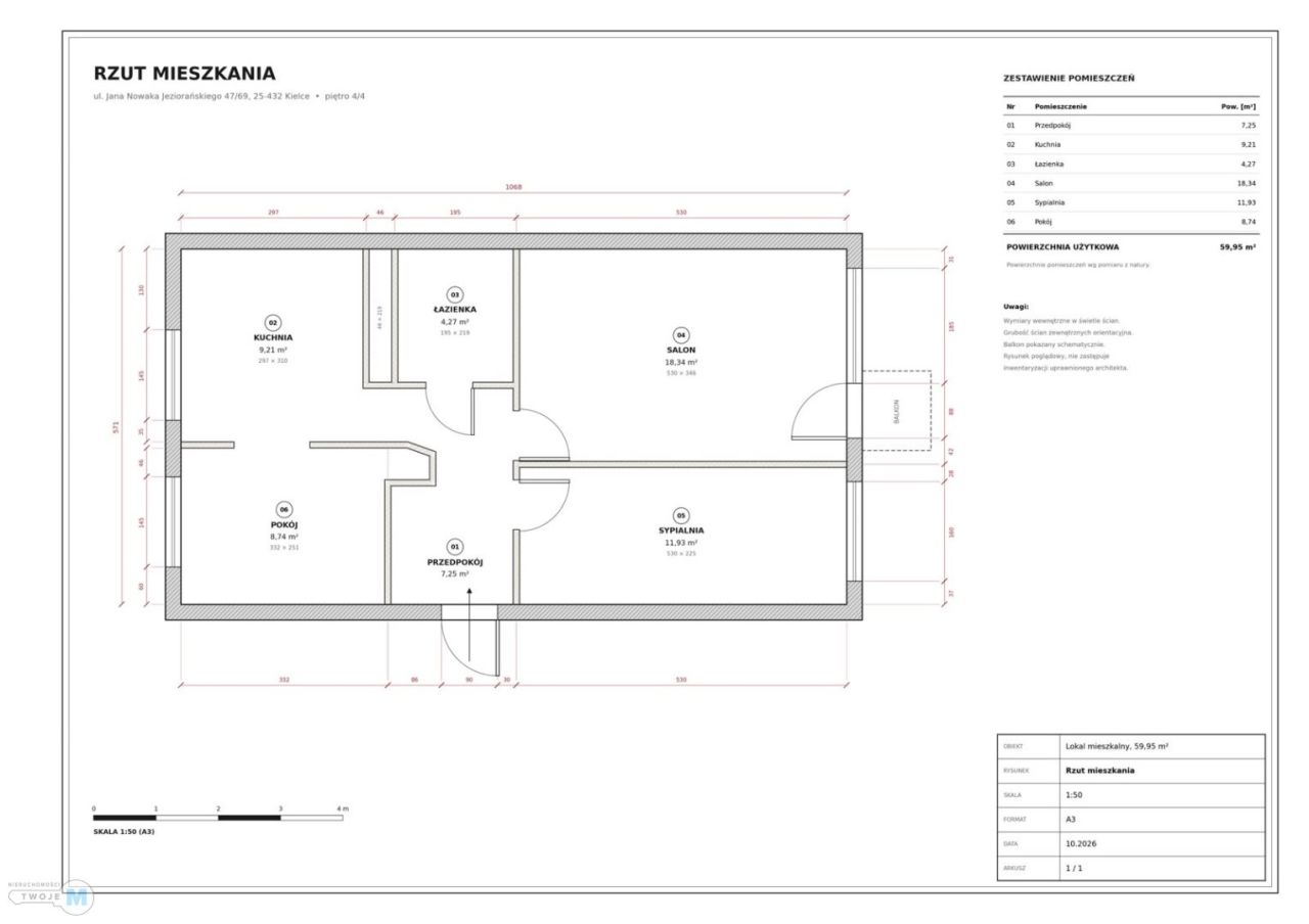 Mieszkanie 3-pokojowe Kielce. Zdjęcie 26
