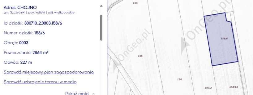 Działka budowlana Chojno. Zdjęcie 3