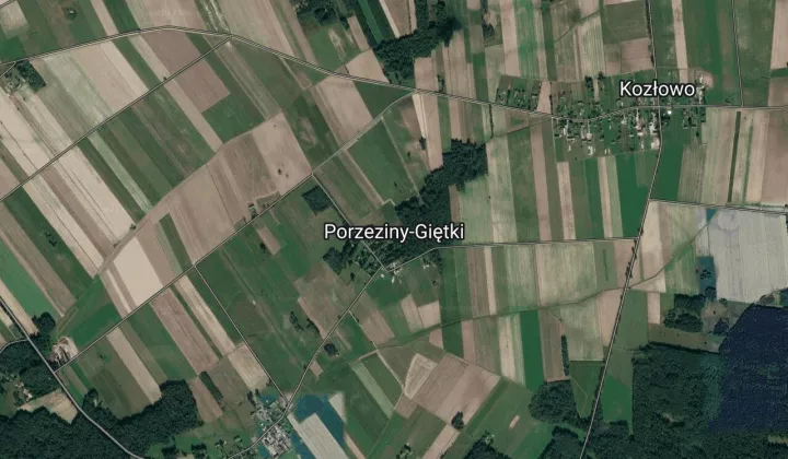Działka leśna Porzeziny-Giętki