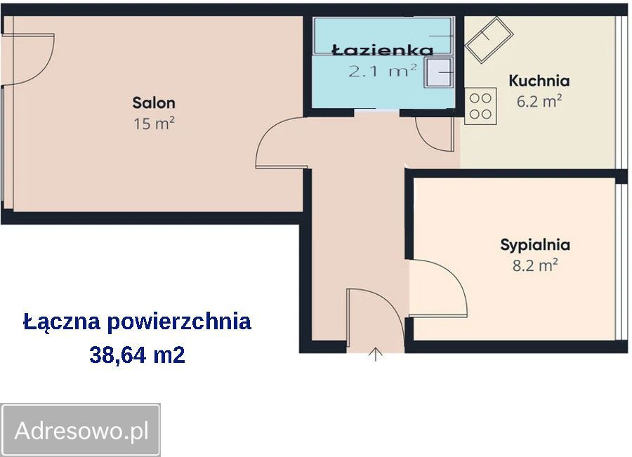 Mieszkanie 2-pokojowe Toruń Mokre, ul. Michała Sczanieckiego. Zdjęcie 14