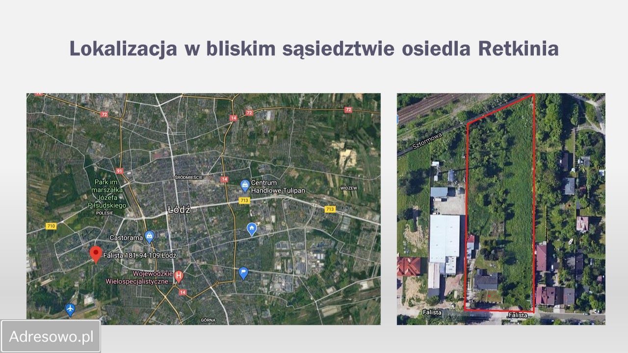 Działka inwestycyjna Łódź Polesie, ul. Falista