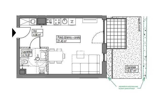 Mieszkanie 1-pokojowe Gdańsk Łostowice, ul. Ofiar Grudnia 70. Zdjęcie 8