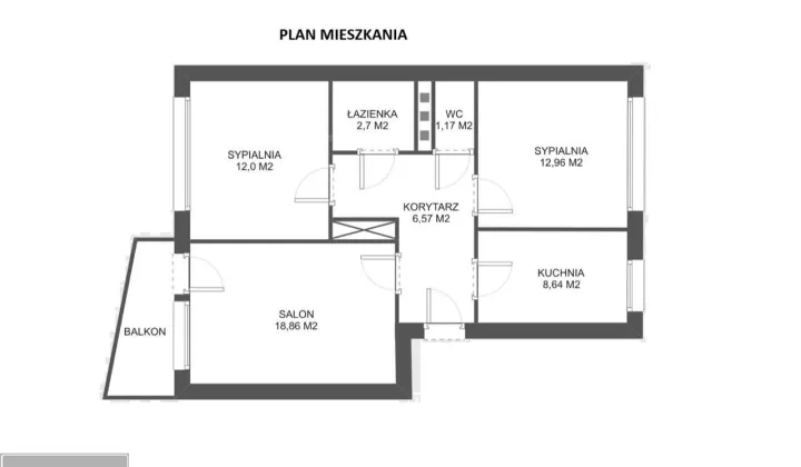 Mieszkanie 3-pokojowe Poznań Nowe Miasto, os. Tysiąclecia