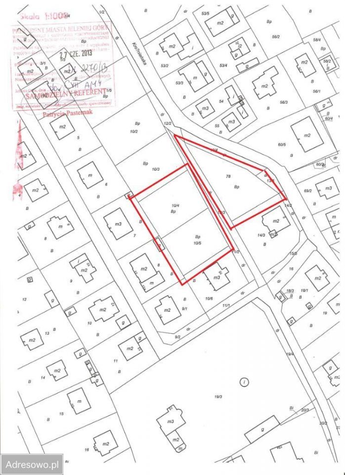 Działka inwestycyjna Jelenia Góra Cieplice Śląskie-Zdrój, ul. Ludwika Hirszfelda