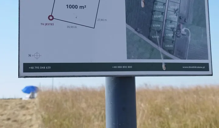 Działka rekreacyjna Koniusza