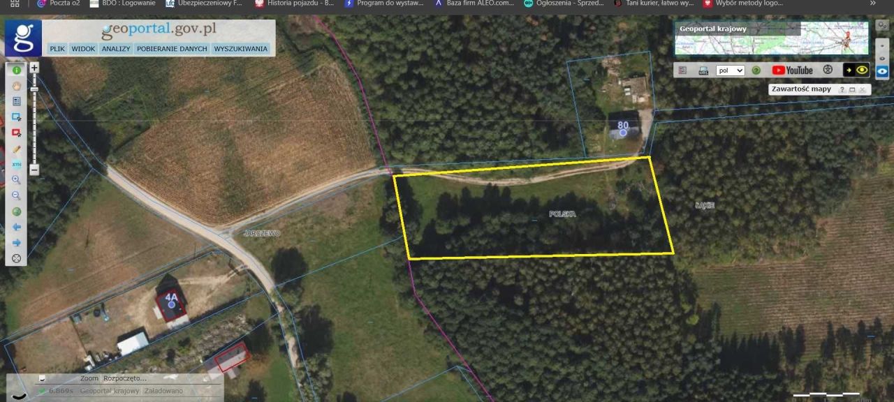 Działka rolno-budowlana Łąkie. Zdjęcie 5