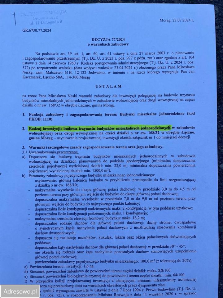 Działka budowlana Łączno. Zdjęcie 5