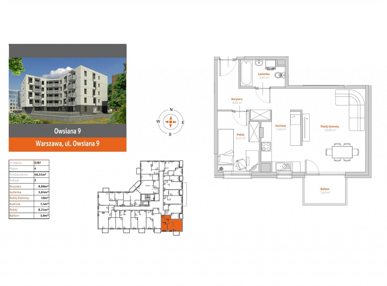 Mieszkanie 2-pokojowe Warszawa, ul. Owsiana. Zdjęcie 2