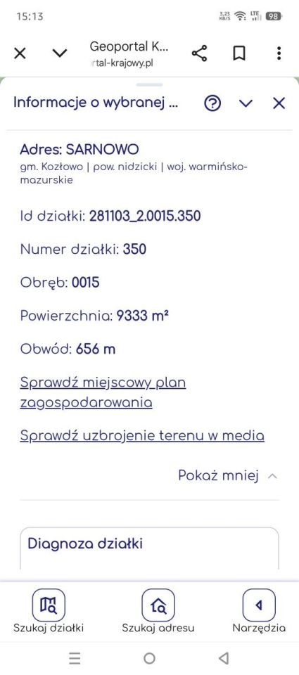 Działka leśna Sarnowo. Zdjęcie 3