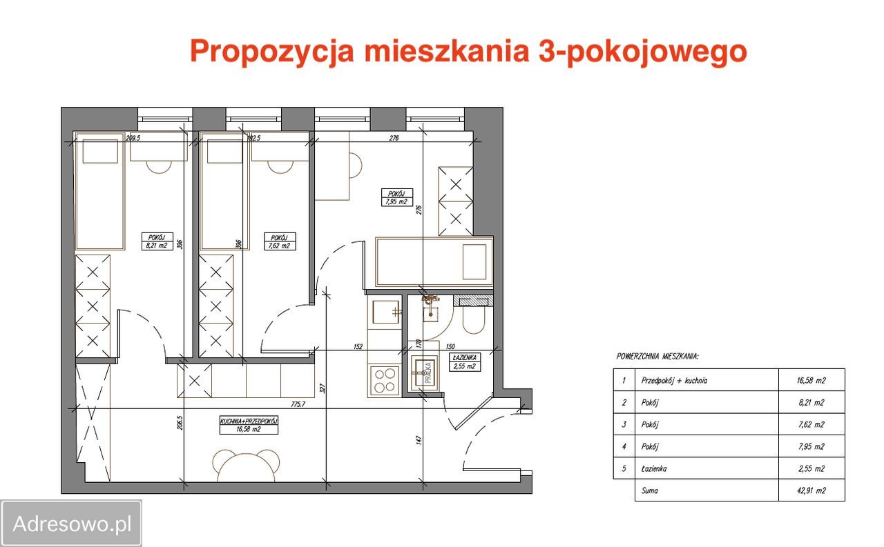 Mieszkanie 2-pokojowe Wrocław Śródmieście, ul. Juliana Ursyna Niemcewicza. Zdjęcie 19