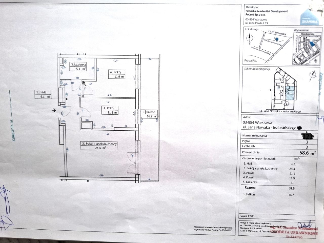 Mieszkanie 3-pokojowe Warszawa Praga-Południe, ul. Jana Nowaka-Jeziorańskiego. Zdjęcie 15