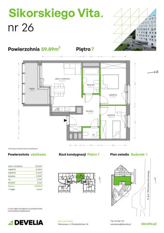Mieszkanie 3-pokojowe Warszawa Mokotów, al. gen. Władysława Sikorskiego. Zdjęcie 9