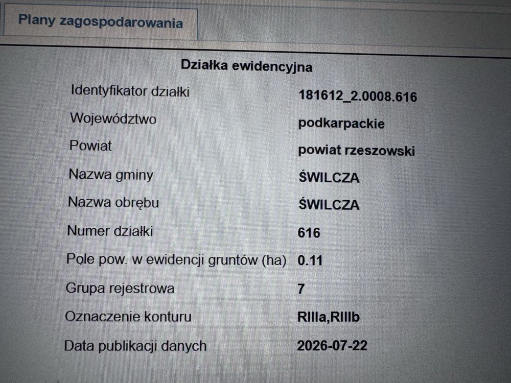 Działka rolna Świlcza Kamyszyn. Zdjęcie 2