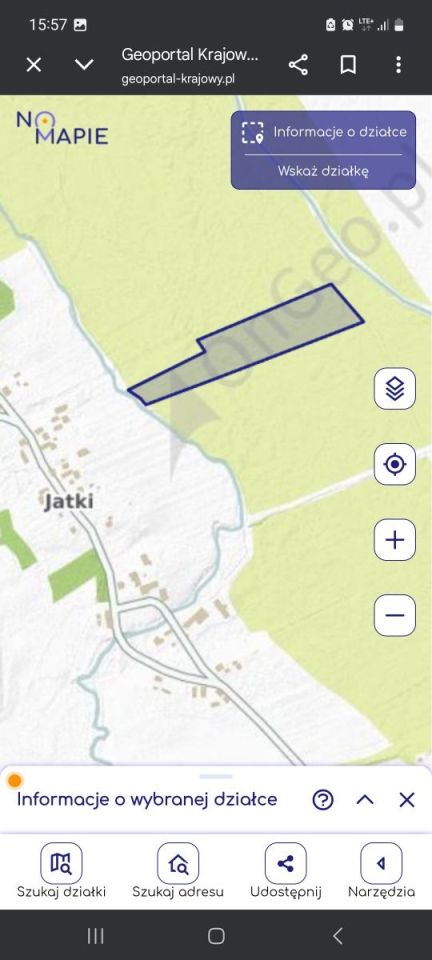 Działka rolna Jatki. Zdjęcie 1