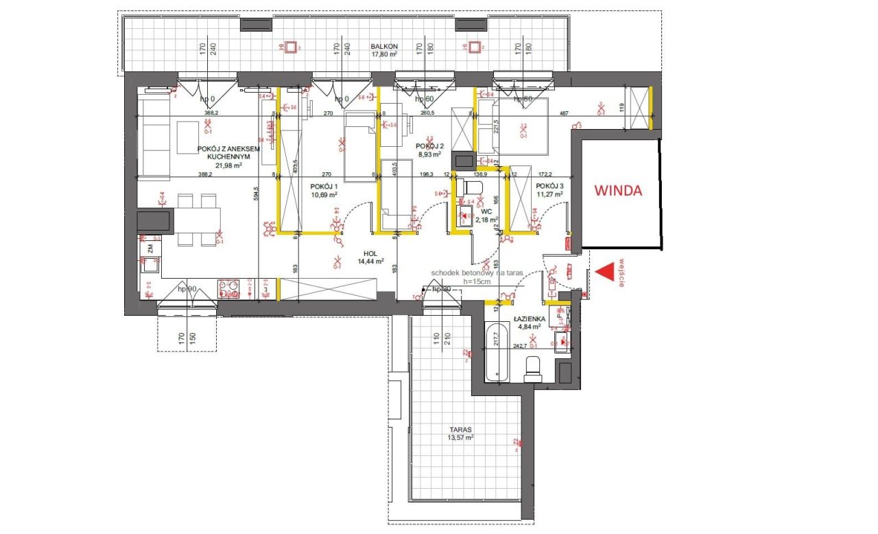 Mieszkanie 3-pokojowe Warszawa Białołęka, ul. Winorośli. Zdjęcie 15