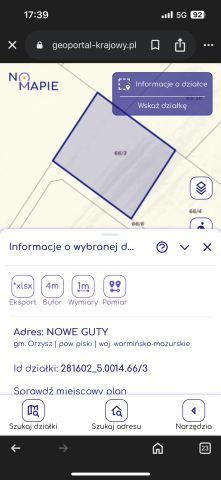 Działka rolno-budowlana Nowe Guty. Zdjęcie 1