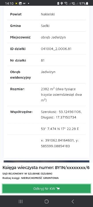 Działka budowlana Jadwiżyn. Zdjęcie 2