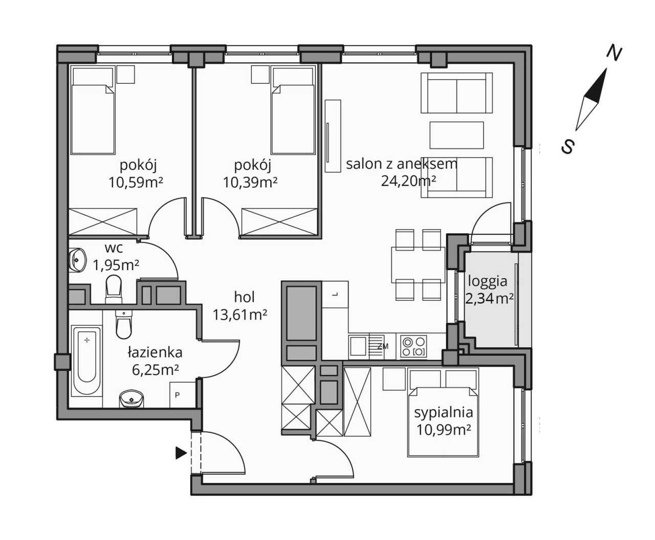 Mieszkanie 4-pokojowe Warszawa Gocław, ul. Ostrobramska. Zdjęcie 17