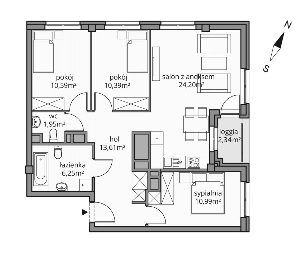 Mieszkanie 4-pokojowe Warszawa Gocław, ul. Ostrobramska. Zdjęcie 17
