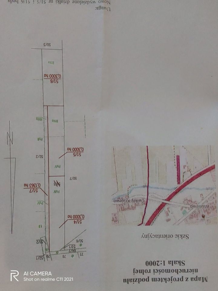Działka rolno-budowlana Wiśniewo