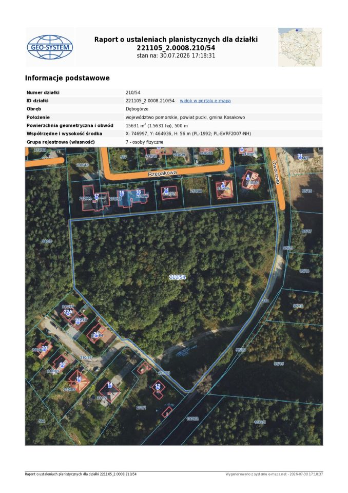 Działka rolno-budowlana Dębogórze, ul. Owocowa. Zdjęcie 1