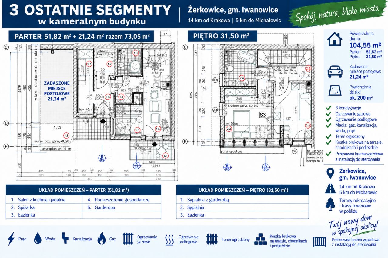 bliźniak, 3 pokoje Żerkowice, ul. Wichrowa. Zdjęcie 1
