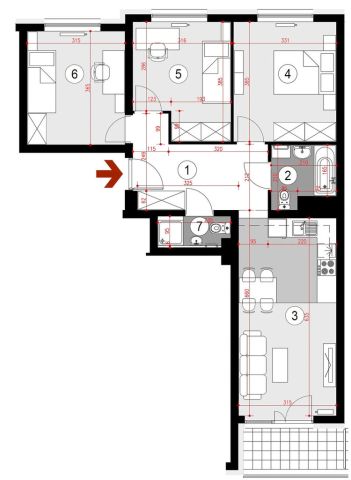 Mieszkanie 4-pokojowe Rzeszów, ul. Lubelska. Zdjęcie 18