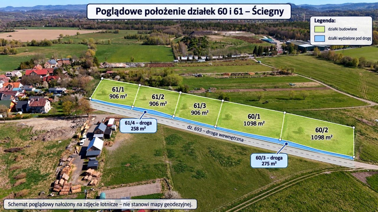 Działka budowlana Ściegny. Zdjęcie 2