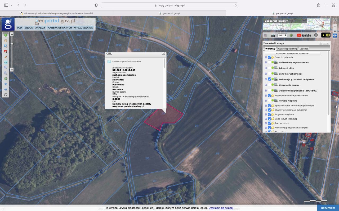 Działka rolna Nacmierz. Zdjęcie 2