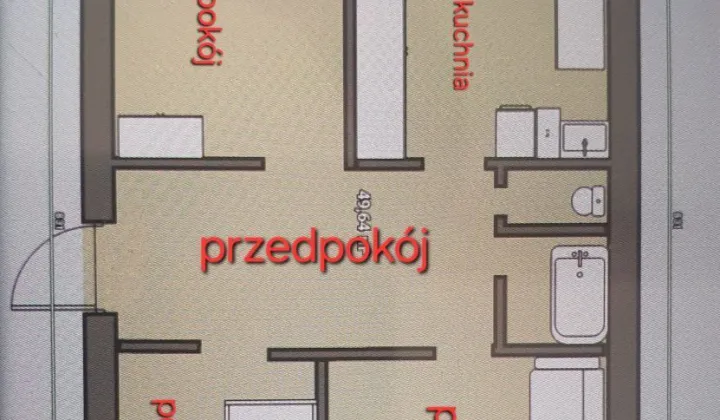 Mieszkanie 3-pokojowe Bartoszyce, ul. Andrzeja Witolda Wajdy