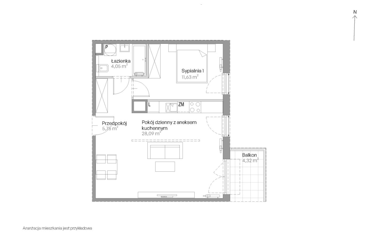 Mieszkanie 2-pokojowe Kraków Czyżyny, ul. Romana Ciesielskiego. Zdjęcie 14