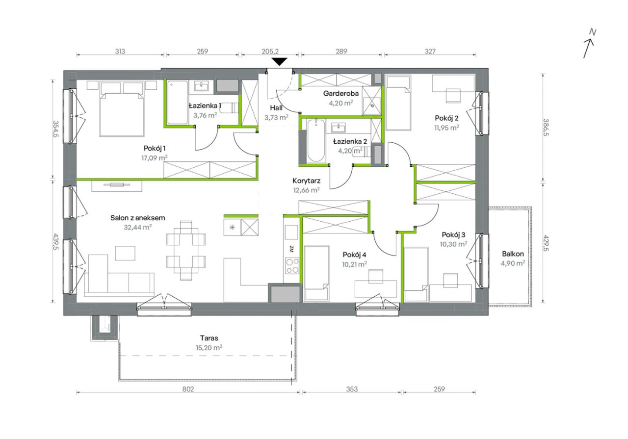 Mieszkanie 5-pokojowe Warszawa Targówek, ul. Oliwska. Zdjęcie 16