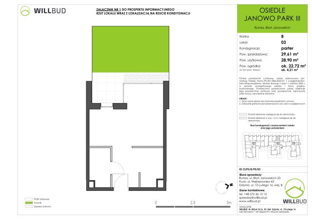 Mieszkanie 1-pokojowe Rumia Janowo, ul. Błoń Janowskich. Zdjęcie 10