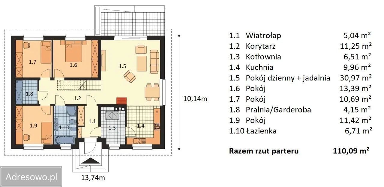 dom wolnostojący, 5 pokoi Okuniowiec. Zdjęcie 3