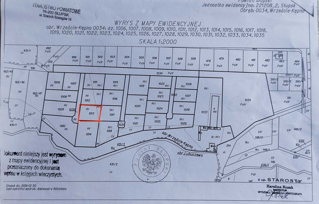 Działka budowlana Wrzeście. Zdjęcie 2