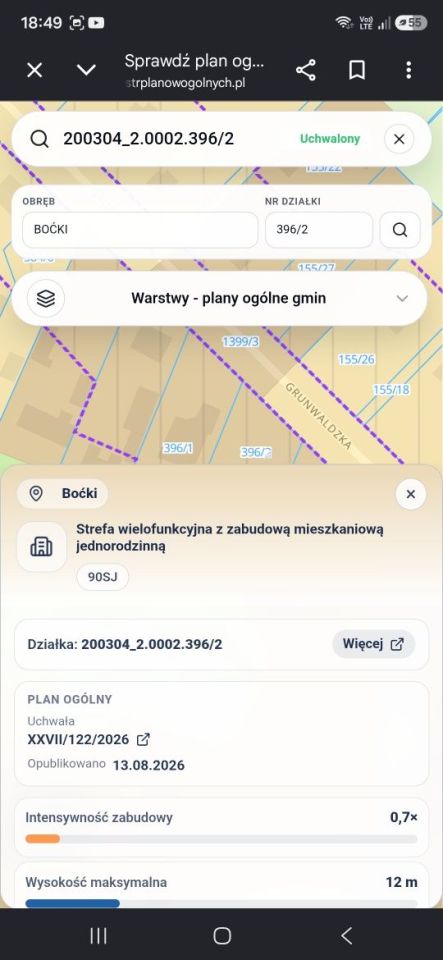 Działka budowlana Boćki. Zdjęcie 2