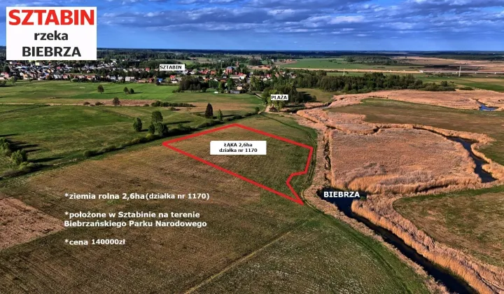 Działka rolna Sztabin, brak
