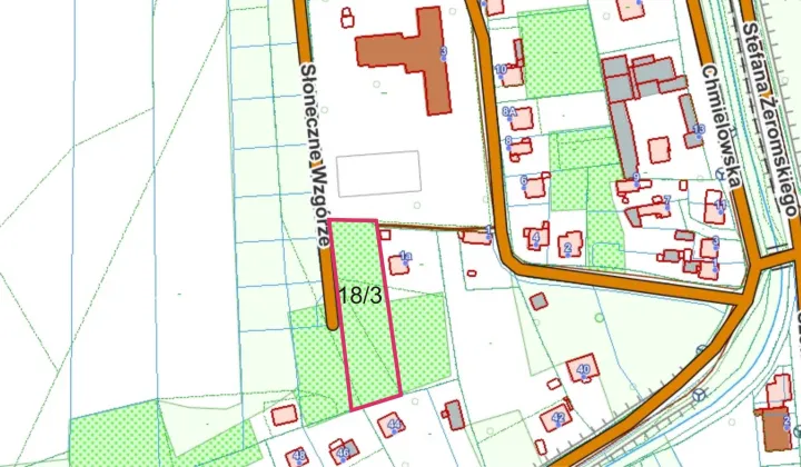 Działka budowlana Ostrowiec Świętokrzyski Częstocice, ul. Górna