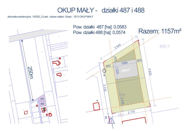 Działka budowlana Okup Mały, ul. Modrzewiowa. Zdjęcie 1