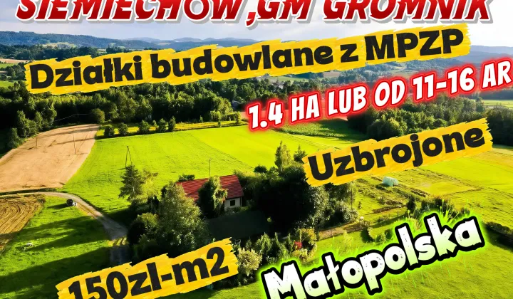 Działka budowlana Siemiechów Małe Góry, Siemiechow