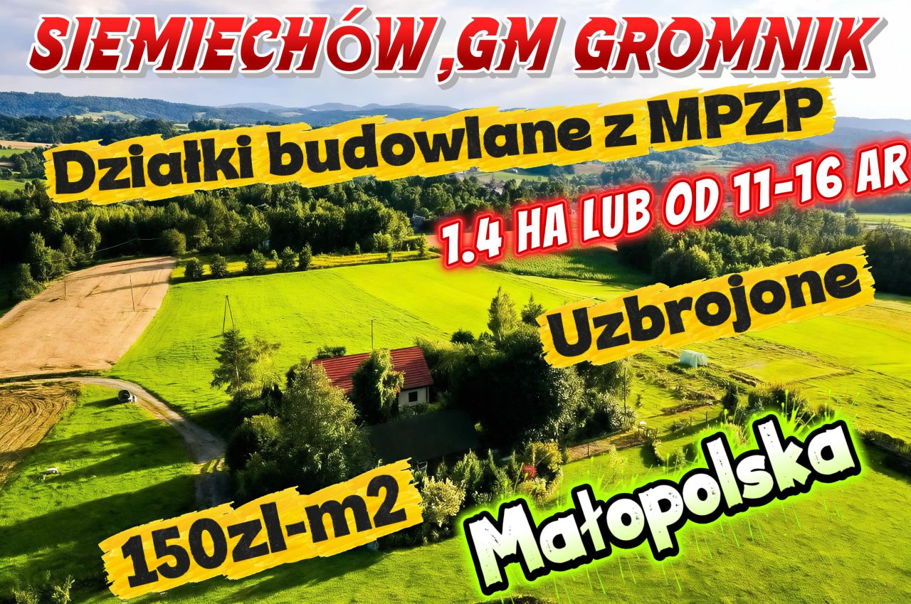 Działka budowlana Siemiechów Małe Góry, Siemiechow. Zdjęcie 1