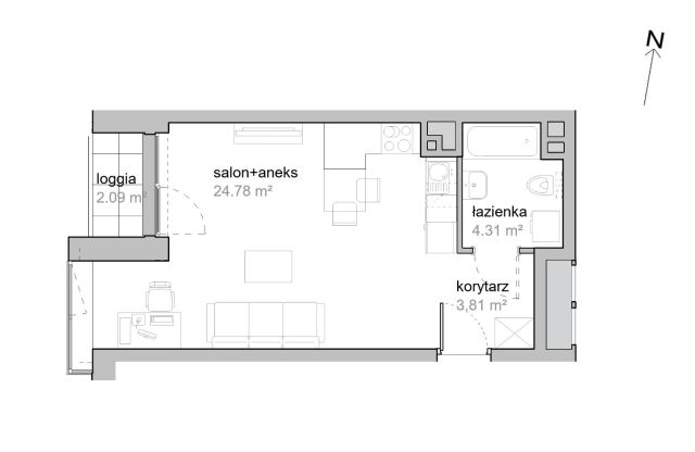 Mieszkanie 1-pokojowe Wrocław Tarnogaj, ul. Piękna. Zdjęcie 7