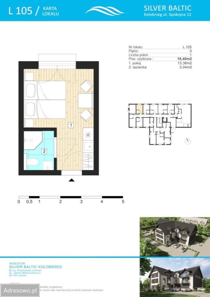 Mieszkanie 1-pokojowe Kołobrzeg, ul. Spokojna. Zdjęcie 17