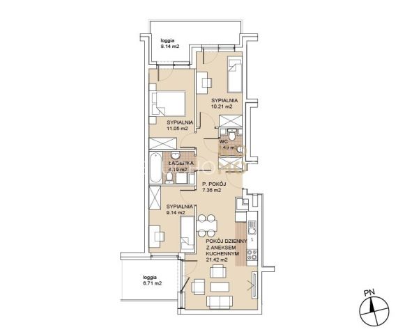 Mieszkanie 4-pokojowe Wrocław Psie Pole. Zdjęcie 13